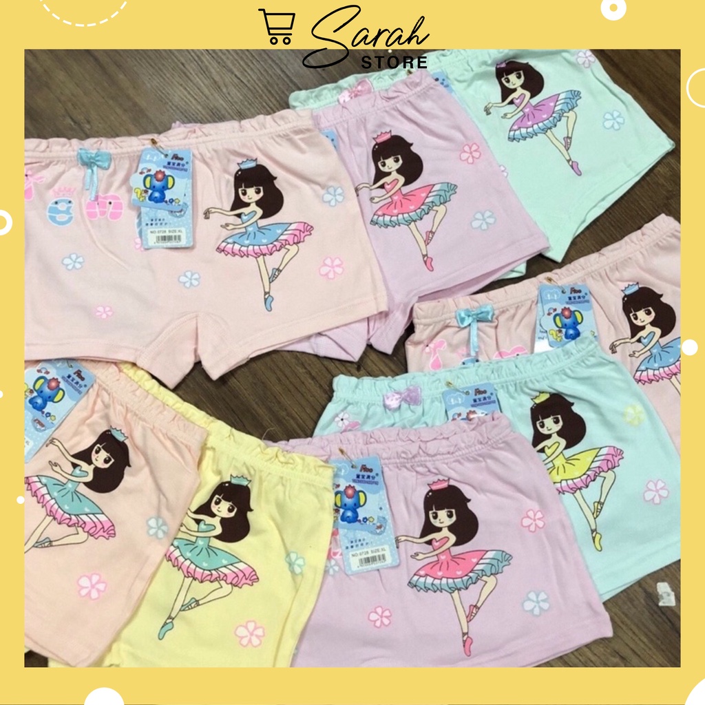 Quần Lót Đùi Cotton Bé Gái Hoạ Tiết Công Chúa 0728