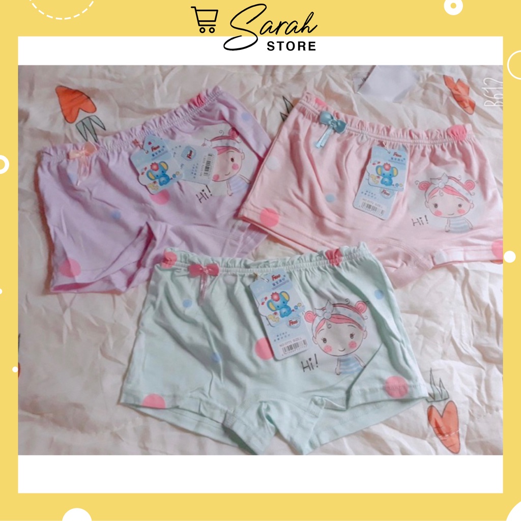 Quần Lót Đùi Cotton Bé Gái Hoạ Tiết Chấm Baby 9013