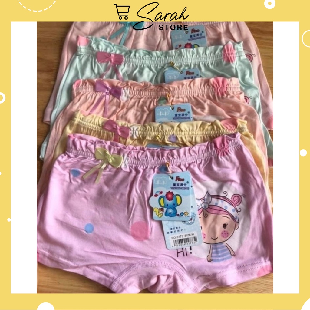 Quần Lót Đùi Cotton Bé Gái Hoạ Tiết Chấm Baby 9013