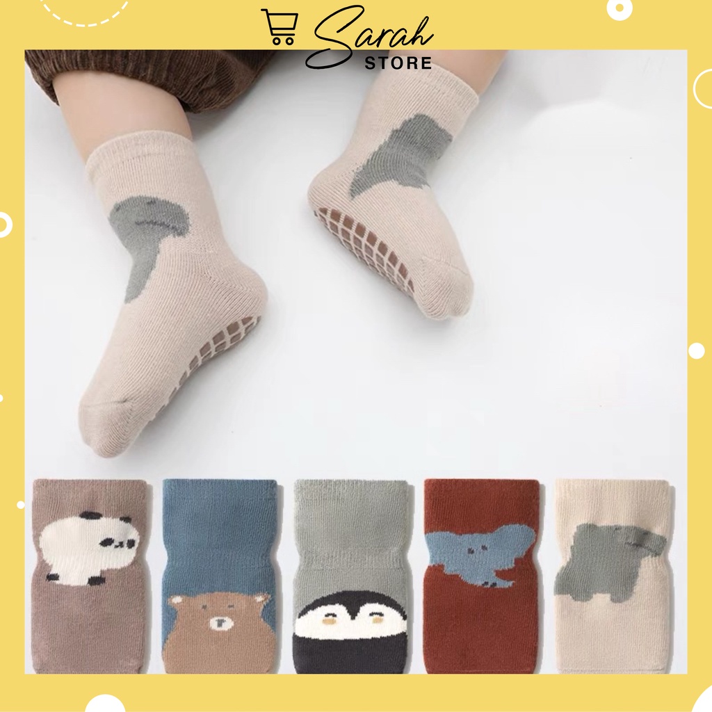 Tất Cho Bé Sơ Sinh Chống Trơn Trượt Hình Thú Cho Bé Trai, Bé Gái SS17