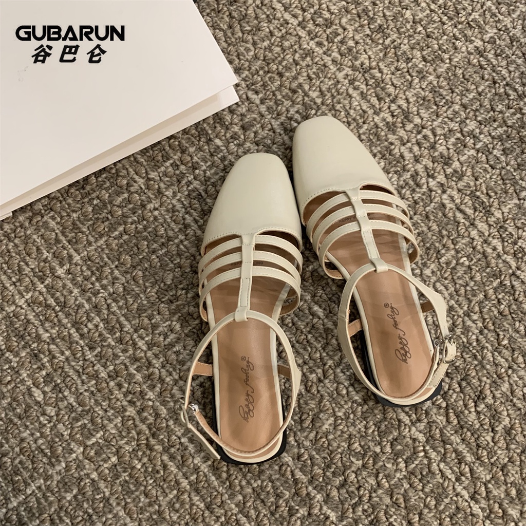Giày Sandal Đế Bệt Thời Trang Xuân Hè 2023 Phong Cách retro Dành Cho Nữ