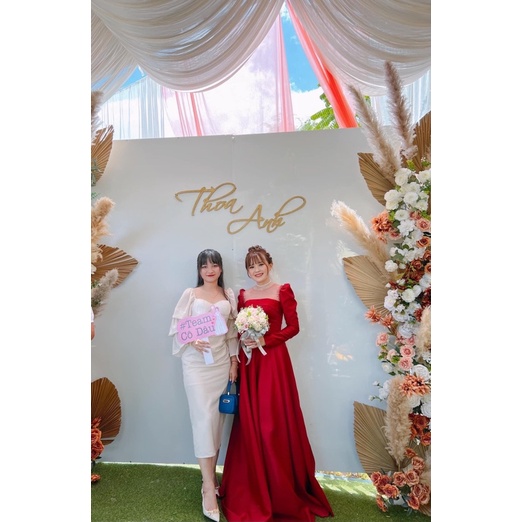 Đầm tiểu thư tay loe dài cúp ngực