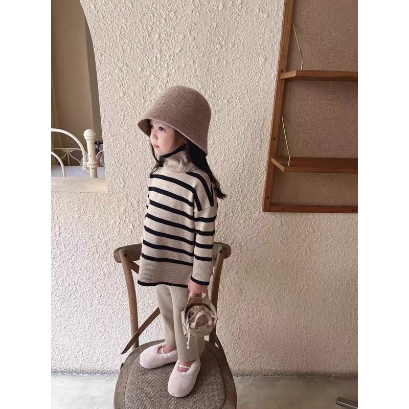 SET LEN KẺ MÀU BE CỔ CAO CHO BÉ GÁI HOT