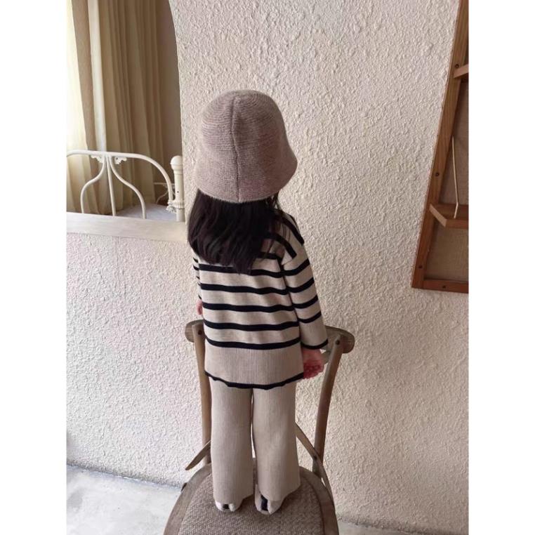 SET LEN KẺ MÀU BE CỔ CAO CHO BÉ GÁI HOT