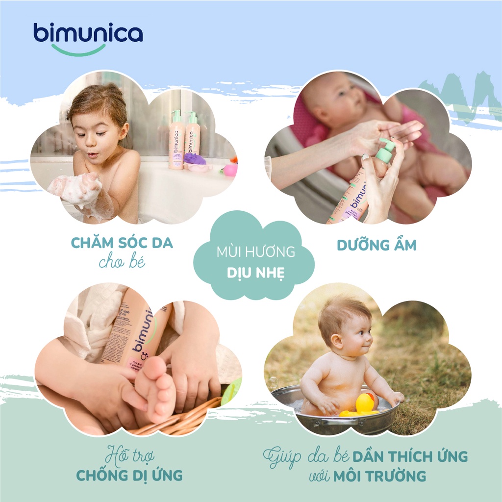 Bộ 3 Bimunica Xịt Rửa Tay Khô, Xịt Chống Hăm, Dung Dịch Vệ Sinh Bé Gái - Từ 0+ Không Cồn, Không Xà Phòng