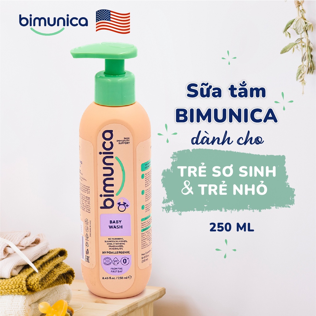 Bộ 3 Bimunica Xịt Rửa Tay Khô, Xịt Chống Hăm, Dung Dịch Vệ Sinh Bé Gái - Từ 0+ Không Cồn, Không Xà Phòng