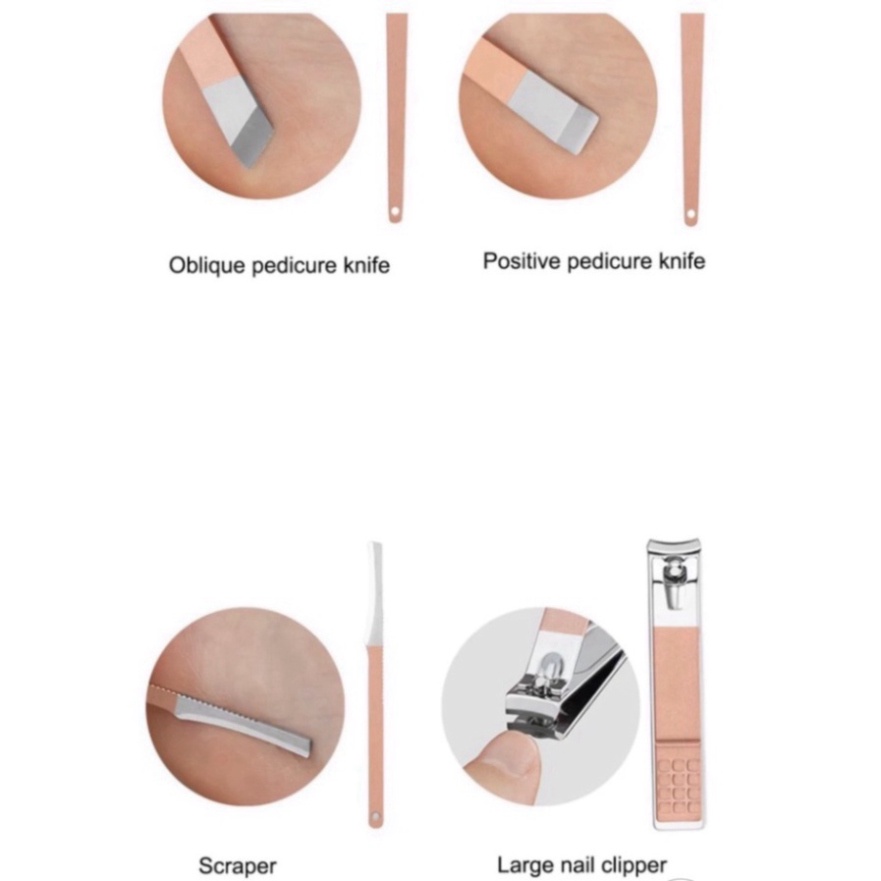 Bộ Dụng Cụ Bấm Móng Tay 16 món - Bộ Cắt, Bấm Dũa Móng Tay - Sét Dụng Cụ Làm Móng 3DM 18 Chi Tiết Nail Care Cao Cấp