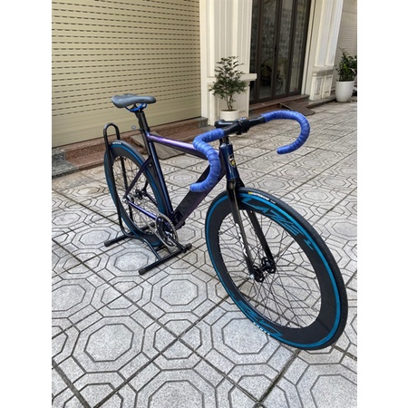 Xe Gray F15 Xanh Đổi màu Vành 7cm Đùi LEGEND 46T - Fixed gear