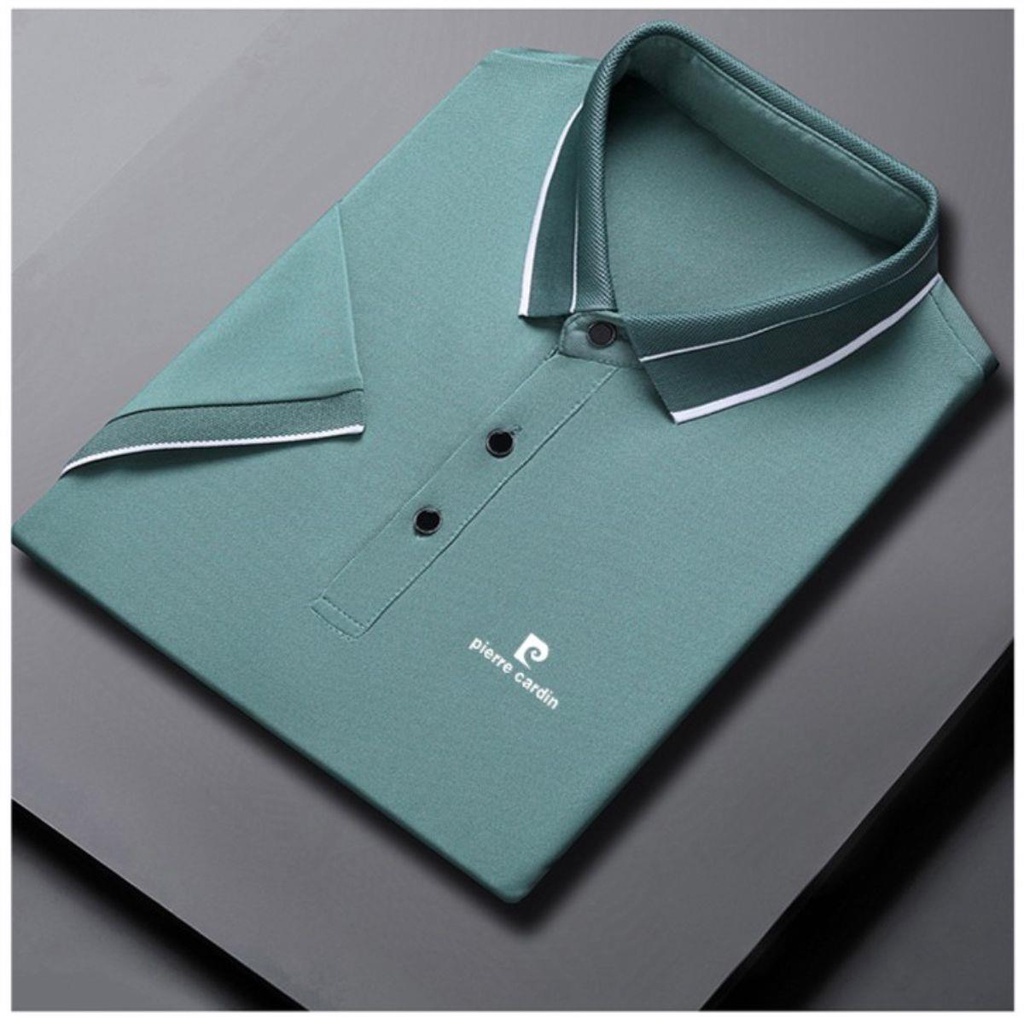 PIERRE CARDIN Áo Thun polo Vải Lụa Lạnh Cao Cấp Thời Trang Cao Cấp 2023 Cho Nam