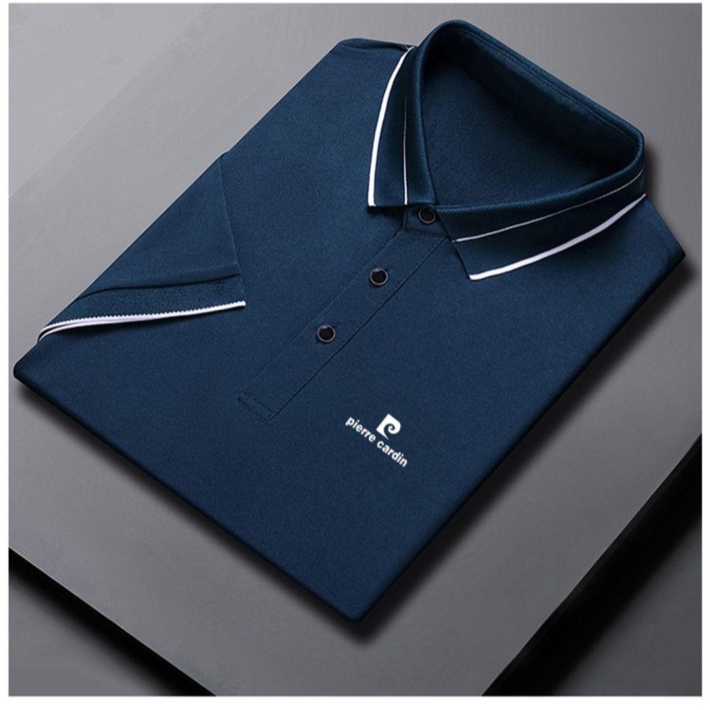 PIERRE CARDIN Áo Thun polo Vải Lụa Lạnh Cao Cấp Thời Trang Cao Cấp 2023 Cho Nam
