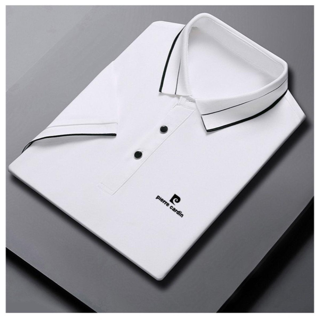PIERRE CARDIN Áo Thun polo Vải Lụa Lạnh Cao Cấp Thời Trang Cao Cấp 2023 Cho Nam