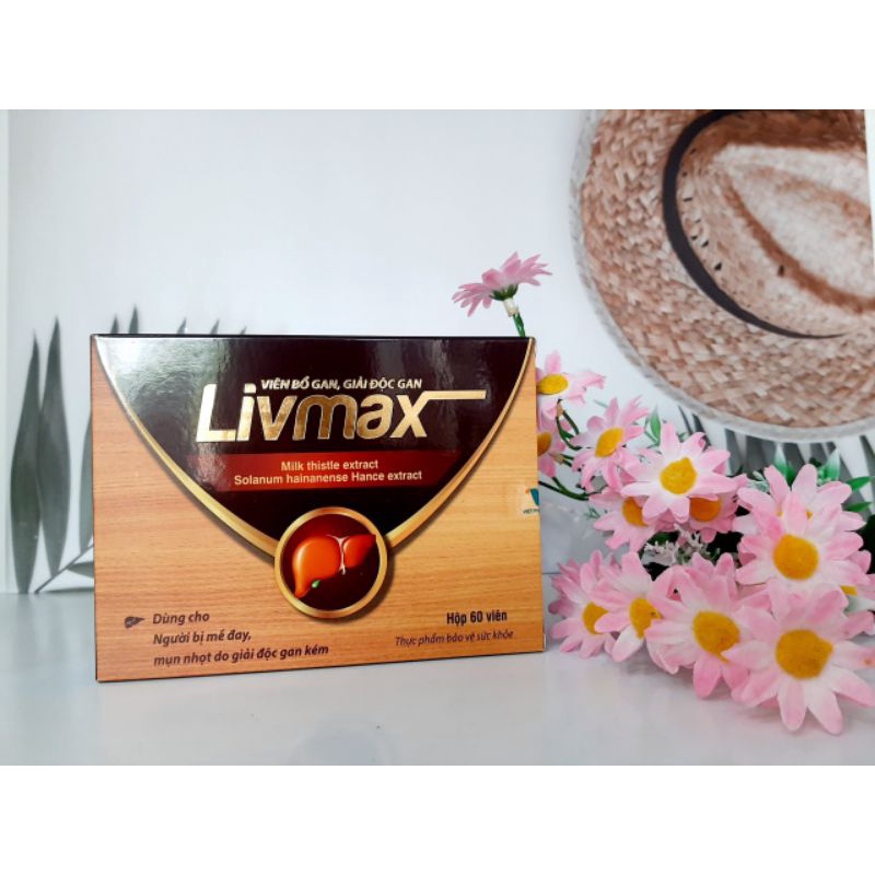 Viên uống giải độc gan LIVMAX, hộp 60 viên