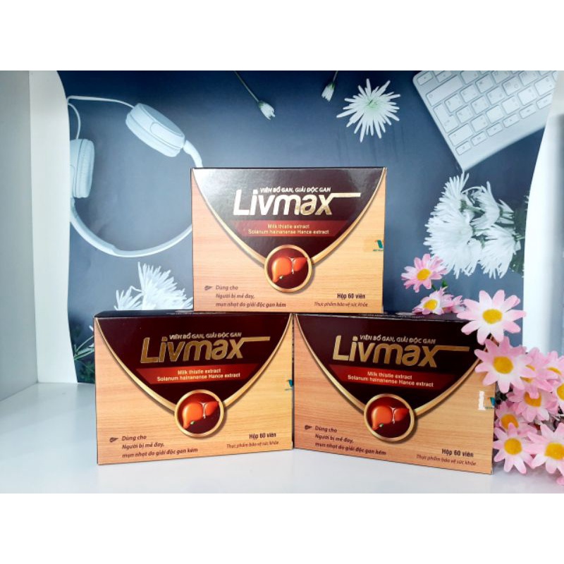 Viên uống giải độc gan LIVMAX, hộp 60 viên