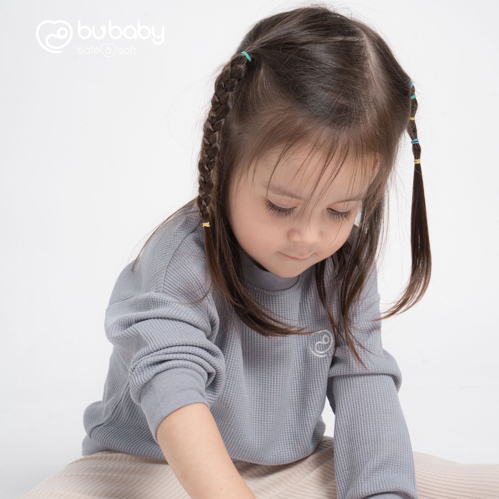 Áo Dài Tay Cổ Tròn Đủ Màu Bé Trai, Bé Gái Từ 6 Tháng Đến 3 Tuổi) Waffle Bu Bình Dương