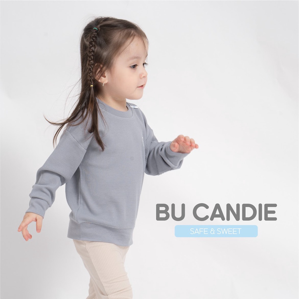 Áo Dài Tay Cổ Tròn Đủ Màu Bé Trai, Bé Gái Từ 6 Tháng Đến 3 Tuổi) Waffle Bu Bình Dương