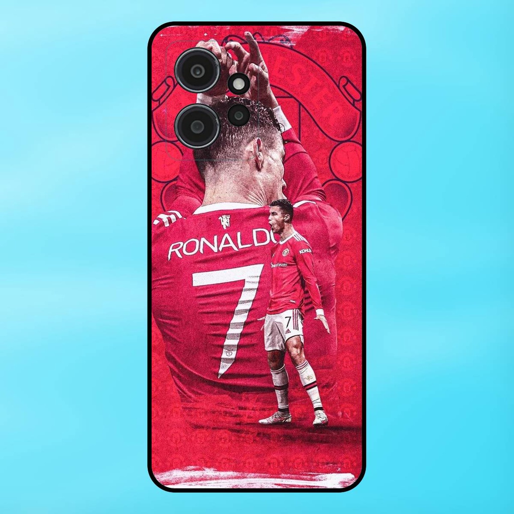 Ốp lưng điện thoại Redmi Note 12 4G viền đen Ronaldo MU CR7