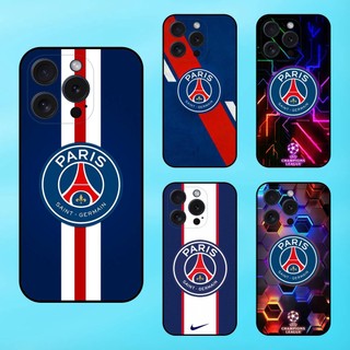 Ốp lưng điện thoại iPhone 15 Pro viền đen CLB Bóng Đá PSG Paris Saint Germain