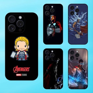 Ốp lưng điện thoại iPhone 15 Pro viền đen Thor Marvel Avengers Siêu Anh Hùng