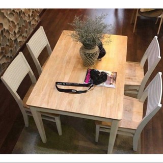Bàn ăn cherry gỗ đương nhiên - bàn ăn 4 ghế gỗ thời thượng - hàng thật bh 12 tháng - bàn ăn ngọc mai
