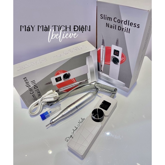 Máy mài móng tích điện mini iBelieve  TP303-(bảo hành thân máy 3 tháng) - Máy mài cầm tay chuyên dụng cho thợ nail