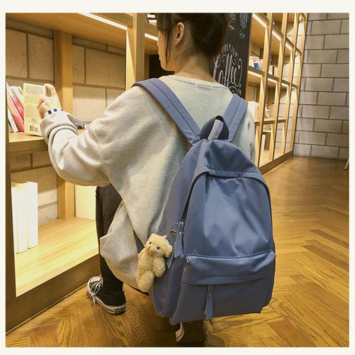 Balo nữ balo nam giá rẻ thời trang đi học đựng laptop phong cách basic ulzzang BL3