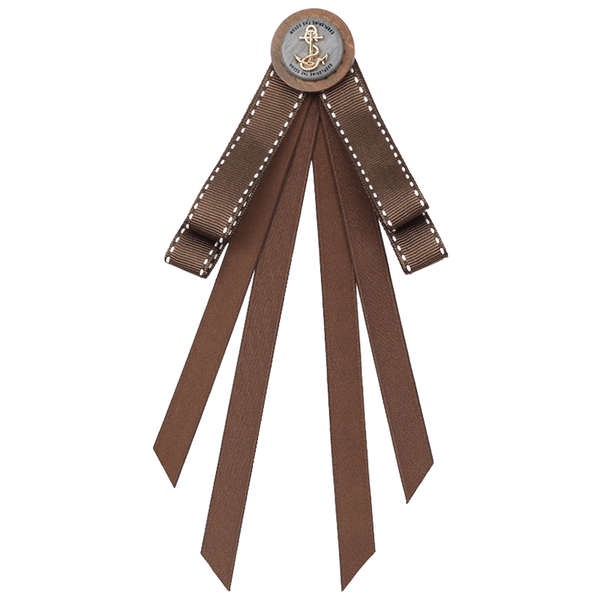 Cà Vạt Nơ Ruy Băng Màu Cà Phê / Nâu Họa Tiết Hoa Đơn Giản Phong Cách retro Dành Cho Nữ