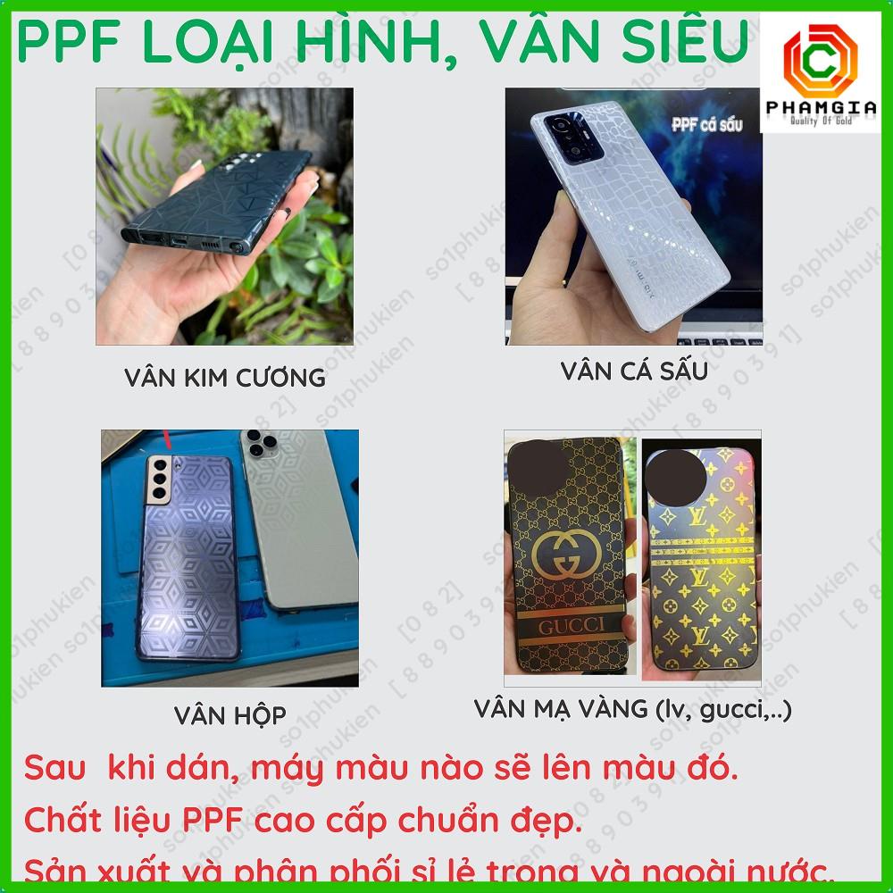Dán PPF mặt lưng full viền cho iPhone 15/ 15 Plus / 15 Pro/ 15 Promax  chống trầy xước