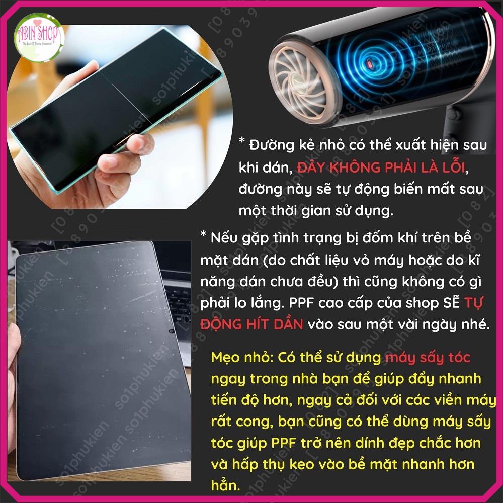 Dán PPF mặt lưng full viền cho Samsung A05/ Samsung A05s trong, nhám, hoạ tiết, vân kim cương