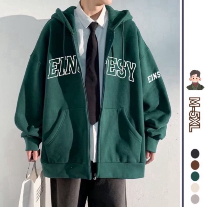 Áo Khoác Nỉ Hoodie Zip Chữ Thêu Form Rộng Unisex chất nỉ tàu siêu dày dặn trẻ trung năng động