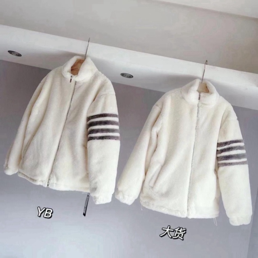 Áo Khoác Lông Cừu 2 Lớp Dày Dặn Phối Kẻ Sọc Tay, Phong Cách Trẻ Trung Năng Động Fom Nam Nữ Trend