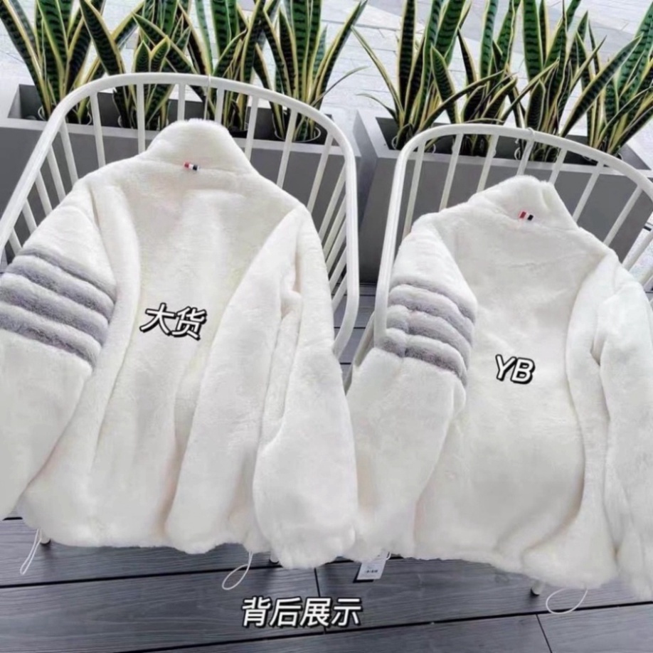 Áo Khoác Lông Cừu 2 Lớp Dày Dặn Phối Kẻ Sọc Tay, Phong Cách Trẻ Trung Năng Động Fom Nam Nữ Trend