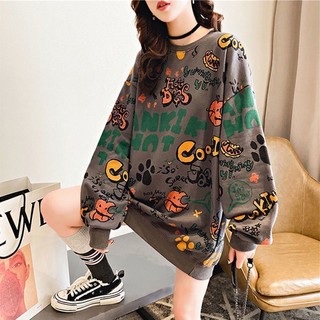 Áo thun tay dài phong cách hàn quốc kiểu mới dành cho nữ size lớn