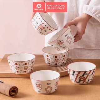 Bát ăn cơm hoạ tiết gấu siêu dễ thương tặng kèm hộp quà tặng SP-154