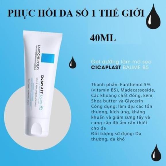Kem B5 La Roche Posay siêu phục hồi da sau peel và lăn kim lấy lại làn da trắng mịn 40ml
