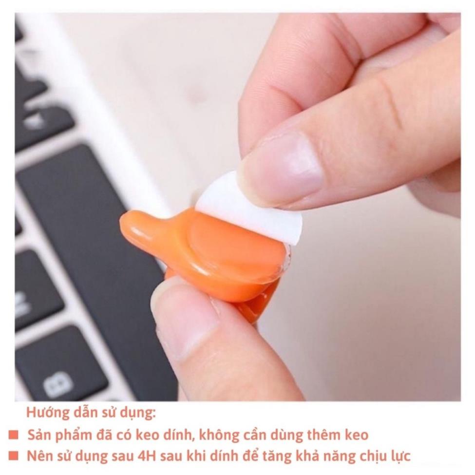 Móc Dán Tường Treo Đồ DECOR Hình Bàn Tay, Kẹp Giữ Cáp Sạc, Tai Nghe Hình Bàn Tay