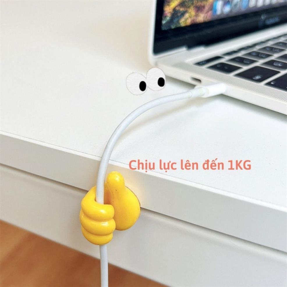 Móc Dán Tường Treo Đồ DECOR Hình Bàn Tay, Kẹp Giữ Cáp Sạc, Tai Nghe Hình Bàn Tay