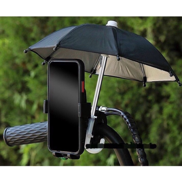 Giá Đỡ Điện Thoại Gắn Xe Máy Kèm Ô Che Mưa Che Nắng Tiện Lợi