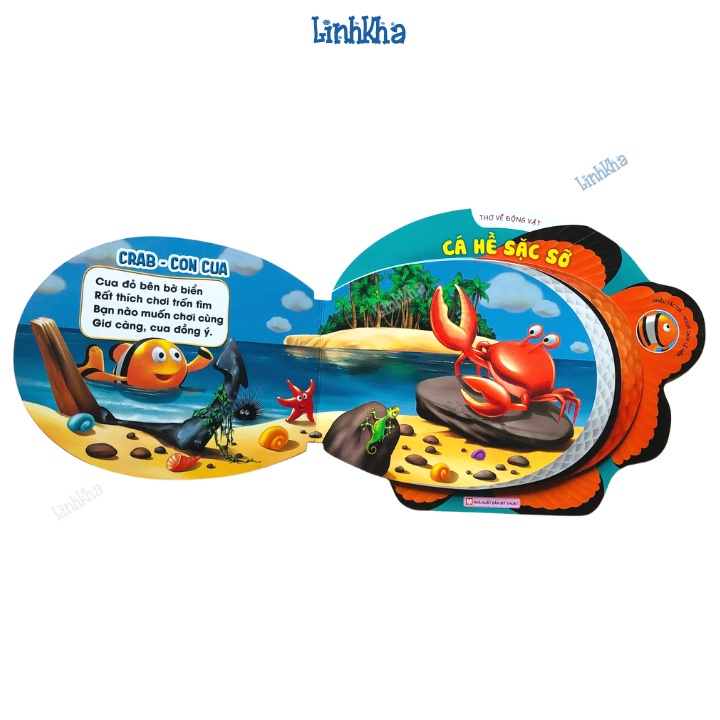 Sách Thơ Về Động Vật - Được Làm Theo Hình Các Bạn Thú Cho Các Bé Nhỏ Thích Đọc Sách - Tân Việt