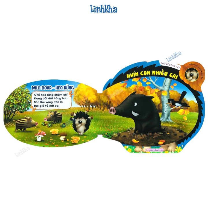 Sách Thơ Về Động Vật - Được Làm Theo Hình Các Bạn Thú Cho Các Bé Nhỏ Thích Đọc Sách - Tân Việt