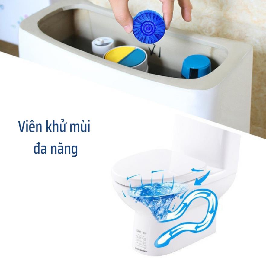 Túi 10 viên thả bồn cầu nhà vệ sinh, viên thả khử mùi diệt khuẩn làm sạch mảng bám, an toàn cho người sửu dụng