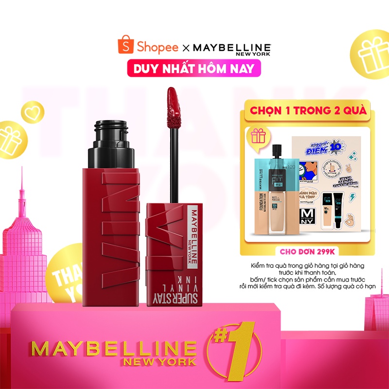 Son Bóng Bền Màu Nhẹ Môi Superstay Vinyl Ink Maybelline New York 4.2ml