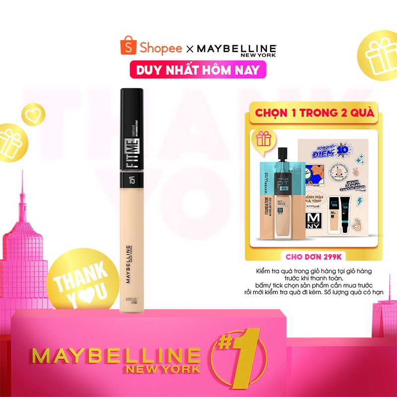 Kem Che Khuyết Điểm Mịn Lì Tiệp Mọi Tông Da Fit Me Concealer Maybelline New York 6.8ml