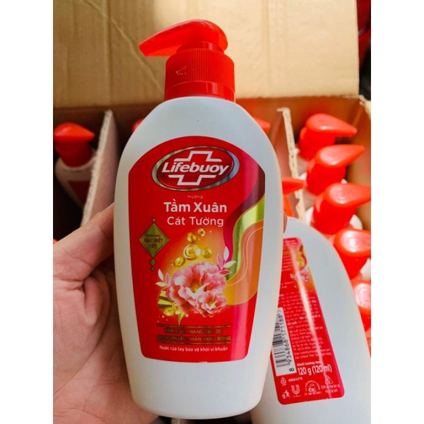 Nước rửa tay lifebuoy trà phúc và muối lộc 120 gr - Nước rửa tay lifebuoy tầm xuân cát tường