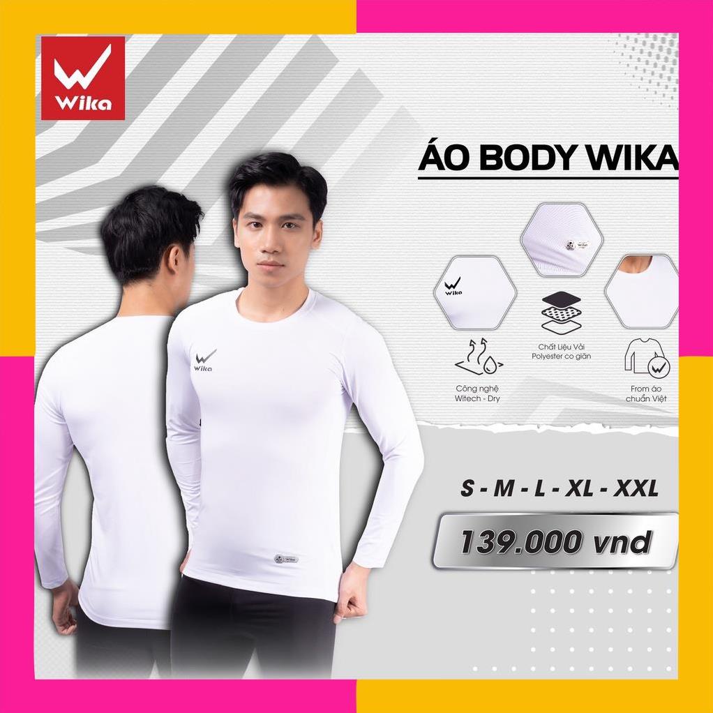 Áo Giữ Nhiệt Nam Chính Hãng Wika, Áo Body Dài Tay Thể Thao Tập Gym Đá Bóng