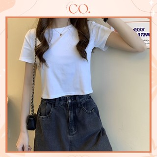 Áo Croptop ngắn tay phong cách Hàn Quốc, áo croptop nữ