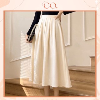 Chân váy midi dáng dài phối lưng chun_A6