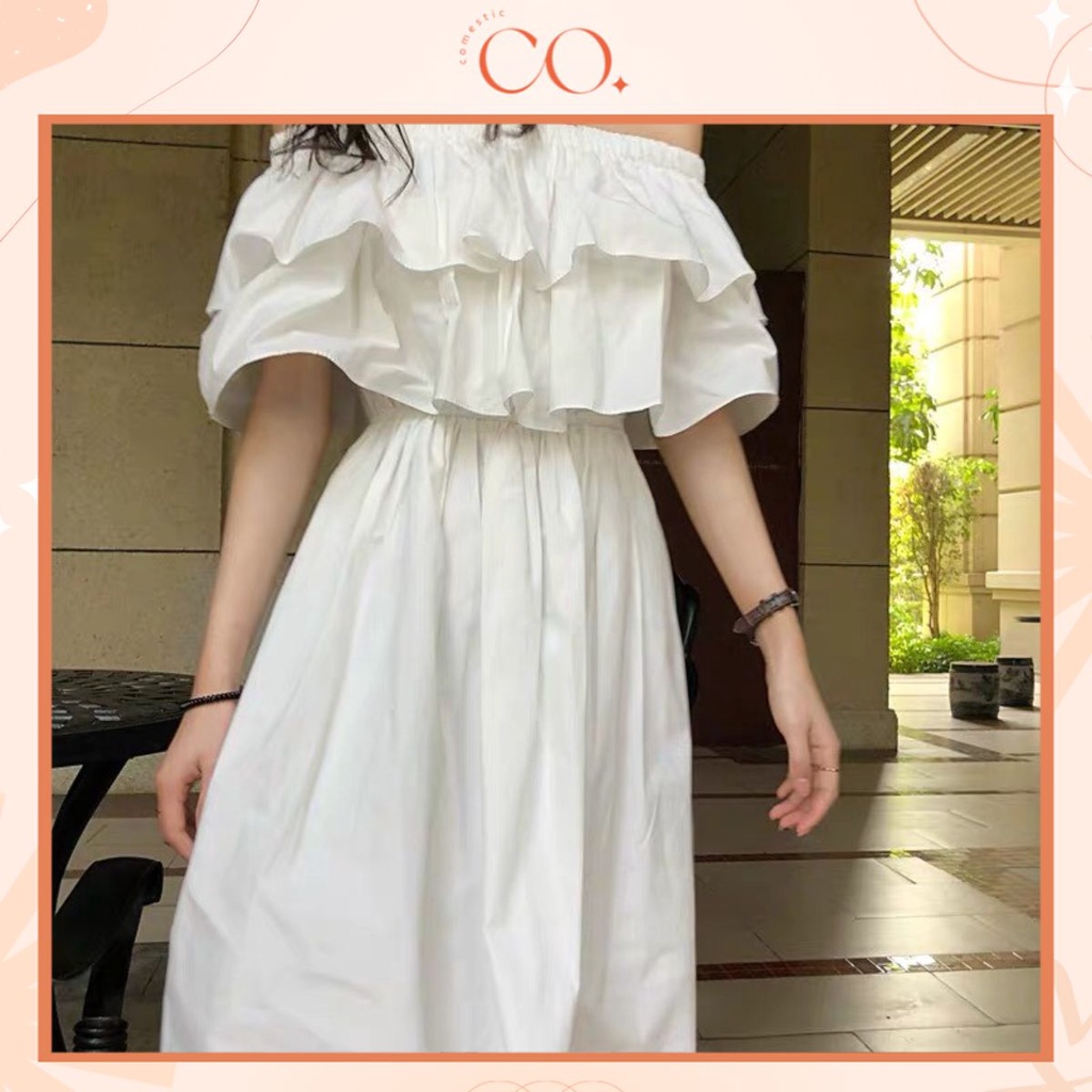 Đầm Trễ Vai Phong Cách Hàn Quốc