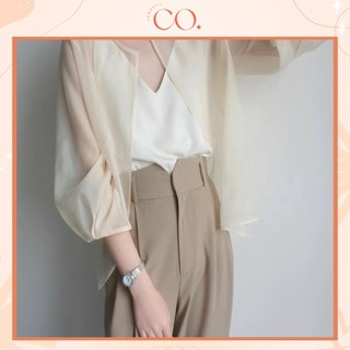 Áo mỏng khoác ngoài chất liệu tơ Nhật cao cấp, Áo sơ mi khoác ngoài A15