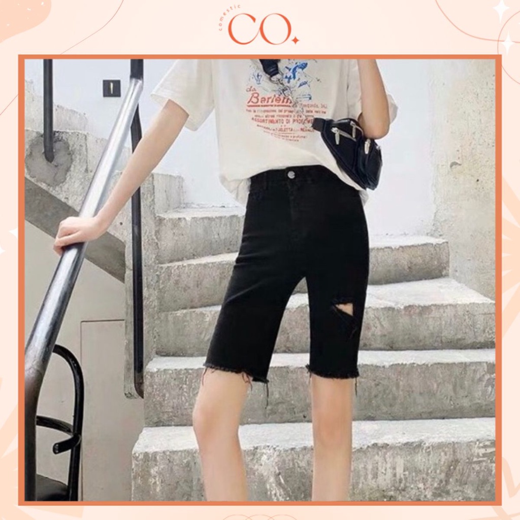 Quần Ngố Nữ Rách Phong Cách_N2