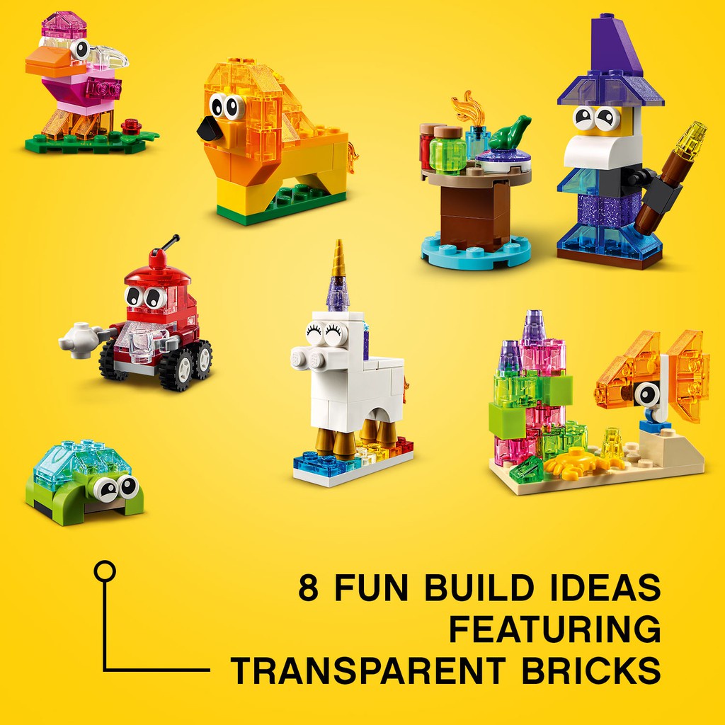 LEGO CLASSIC 11013 Hộp Lắp Ráp Sáng Tạo Trong Suốt  Đồ chơi lắp ráp sáng tạo